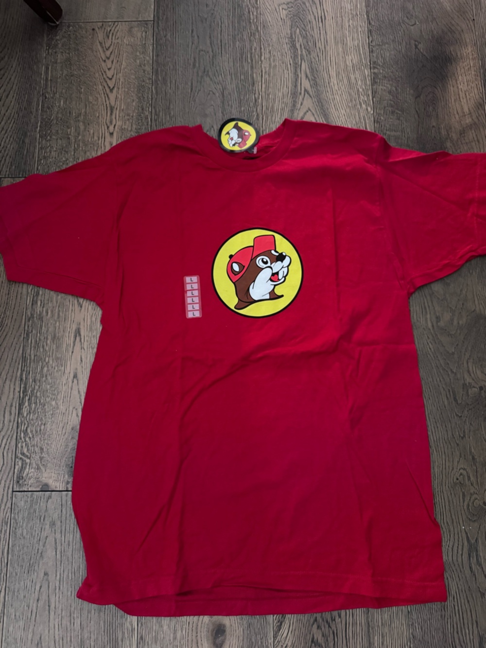 Buc-ee’s Classic Red Graphic T-Shirt with Buc-ee’s Mascot Size Large NWT